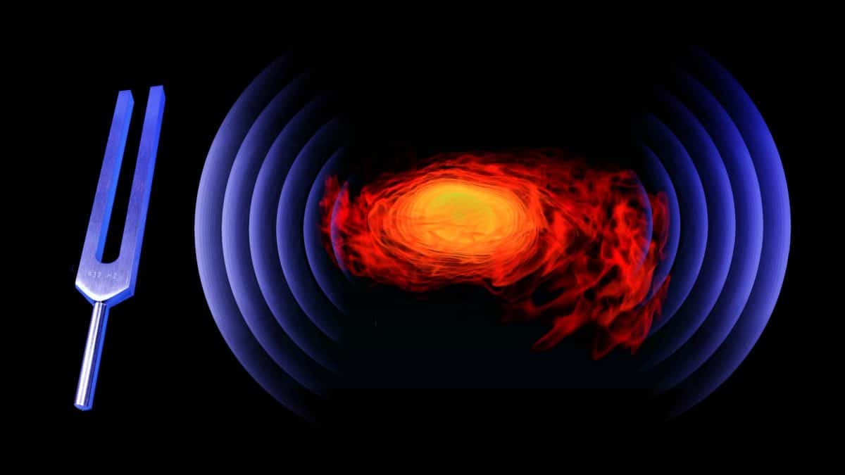 Испускаемый нейтронными звездами при слиянии сигнал оказался похож на звук камертона