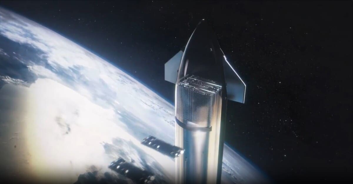 Вывод спутников Starlink V3 на орбиту с помощью Starship / © SpaceX