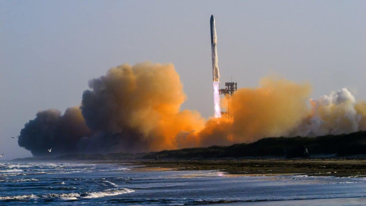 Восьмой полет Starship, момент старта / © SpaceX