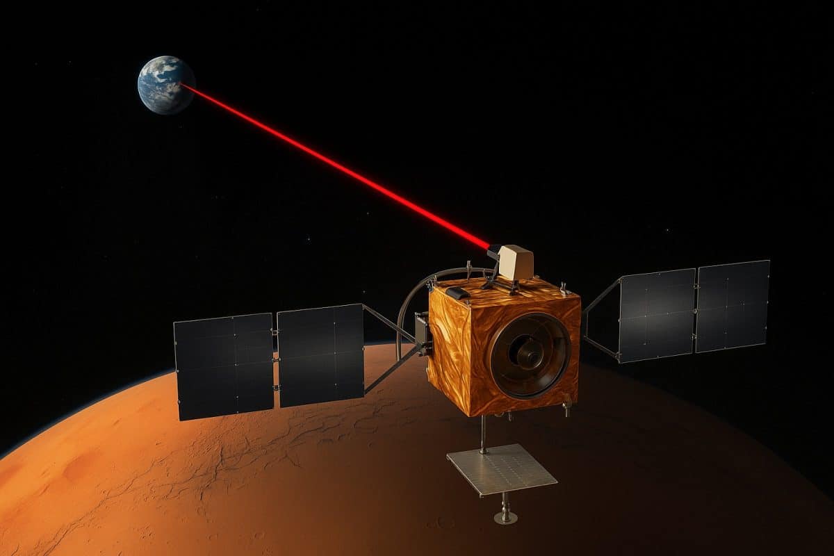 Иллюстрация системы межпланетной лазерной связи / © spinoff.nasa.gov