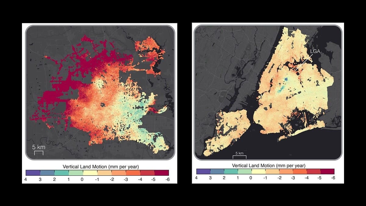Проседание Хьюстона в Техасе / © Jeremy Hinsdale based on Ohenhen et al., Nature Cities 2025