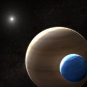 Гипотетический спутник экзопланеты Kepler-1625b-i в представлении художника