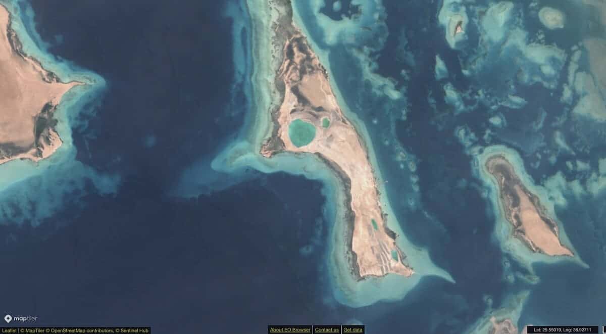 Остров проекта Laheq в августе 2024 году / © Copernicus 