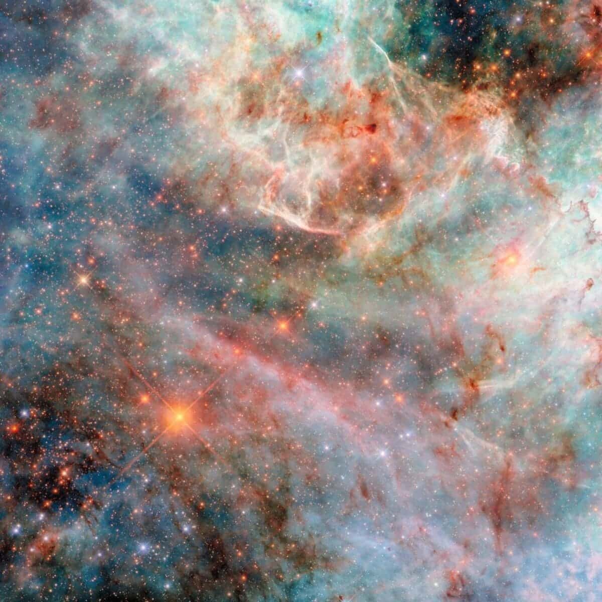 Яркие газовые структуры в Большом Магеллановом облаке / © ESA / Hubble & NASA, C. Murray 