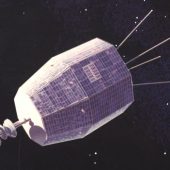 Запущенный в 1964 году космический аппарат Relay 2 (художественное изображение)