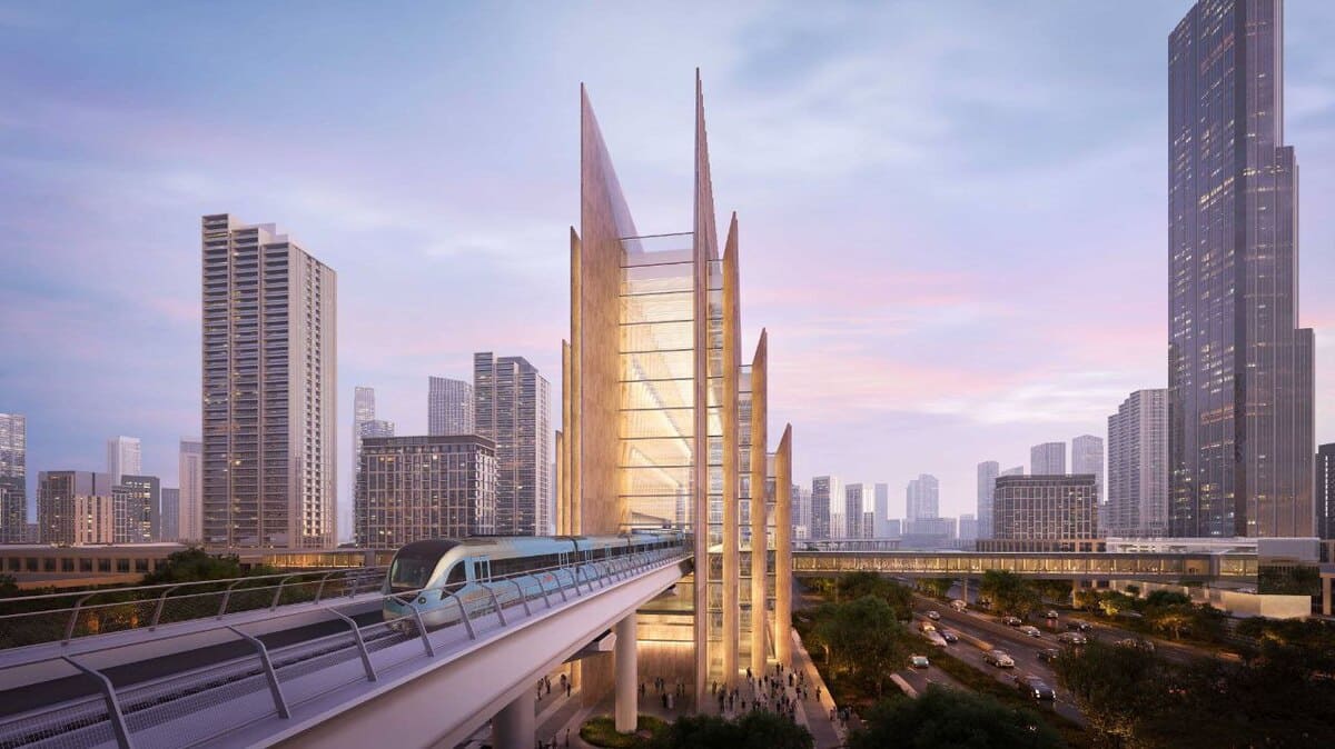 Рендер самой высокой в мире станции метро / © Dubai Media Office