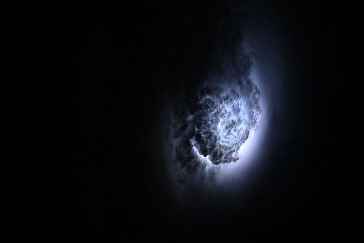 Снимок урагана «Эрик», сделанный с борта МКС / © NASA