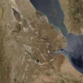 Афарский треугольник (снимок с борта спутника MODIS)