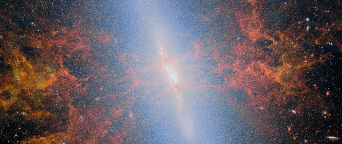 Сверхяркая галактика Сигара / © ESA / Webb, NASA & CSA, A. Bolatto