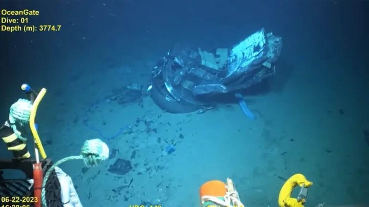 Обломки затонувшего батискафа «Титан» / © US Coast Guard