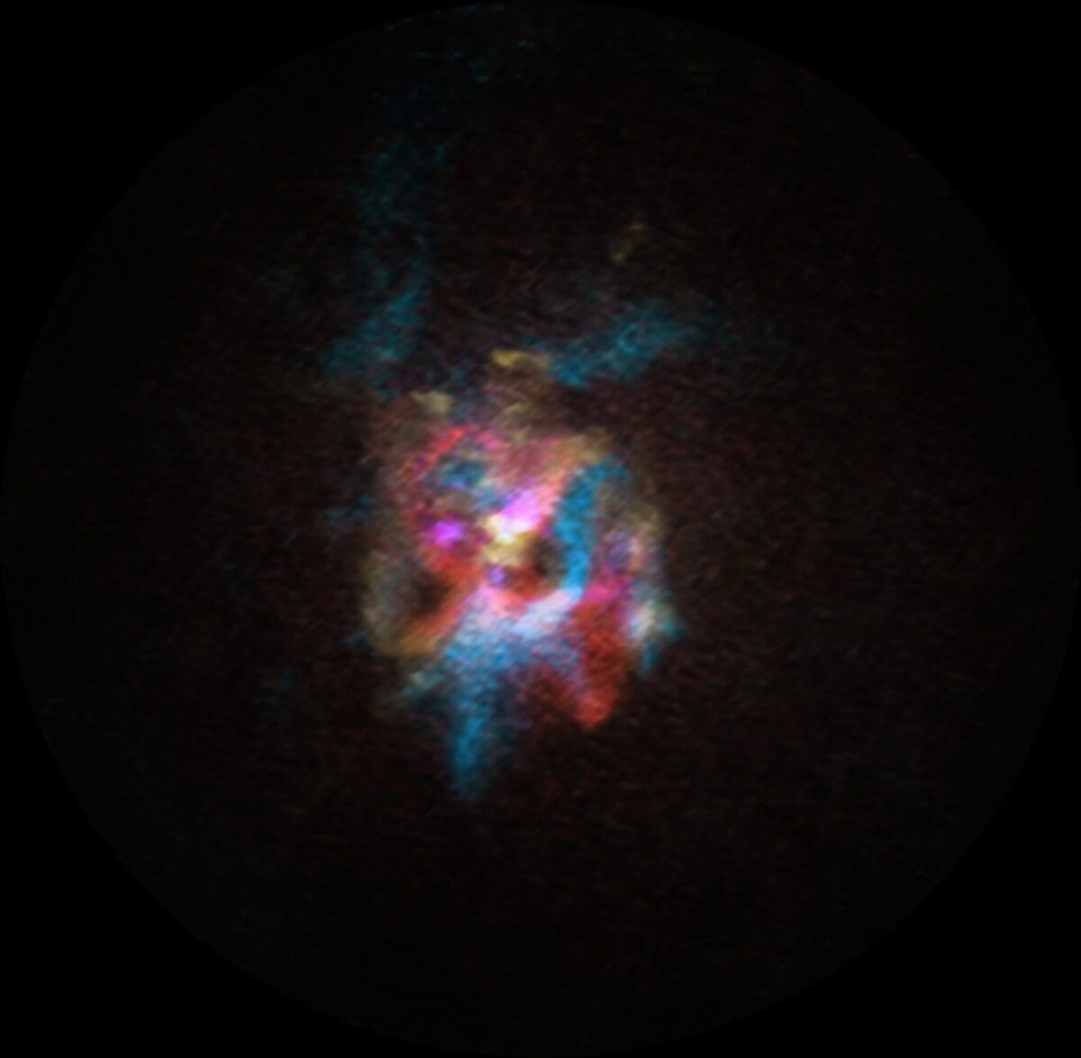 Туманность, окружающая красный сверхгигант Stephenson 2 DFK 52 / © ALMA (ESO / NAOJ / NRAO) / M. Siebert et al.