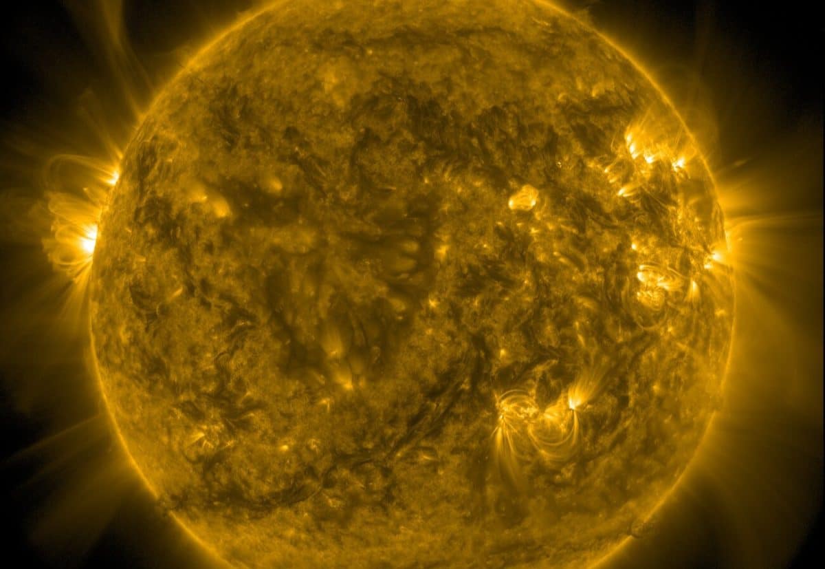 Снимок Солнца, сделанный Обсерваторией солнечной динамики NASA, 9 сентября 2025 год  / © NASA, GSFC, Solar Dynamics Observatory