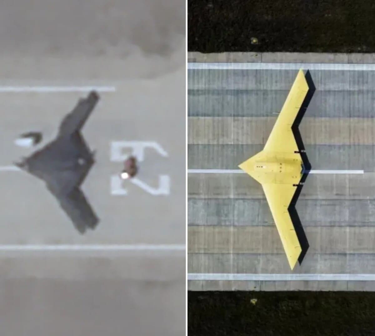 Сравнение формы нового беспилотника (справа) с CH-7 (слева) / © Planet Labs