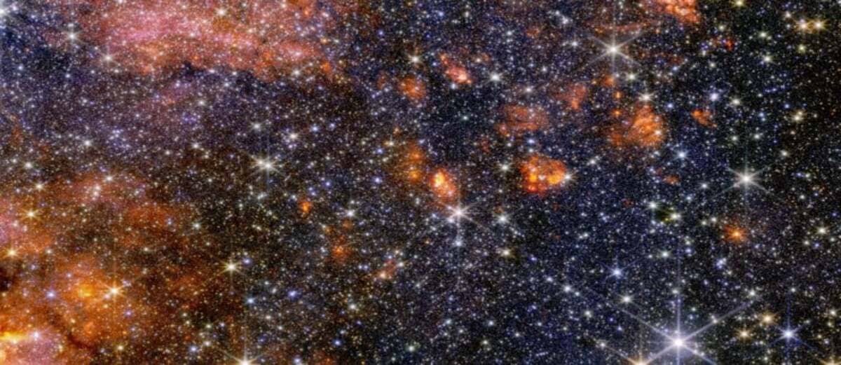 Газопылевое облако Стрелец B2 в ближнем инфракрасном диапазоне / © NASA, ESA, CSA, STScI, A. Ginsburg (University of Florida), N. Budaiev (University of Florida), T. Yoo (University of Florida)