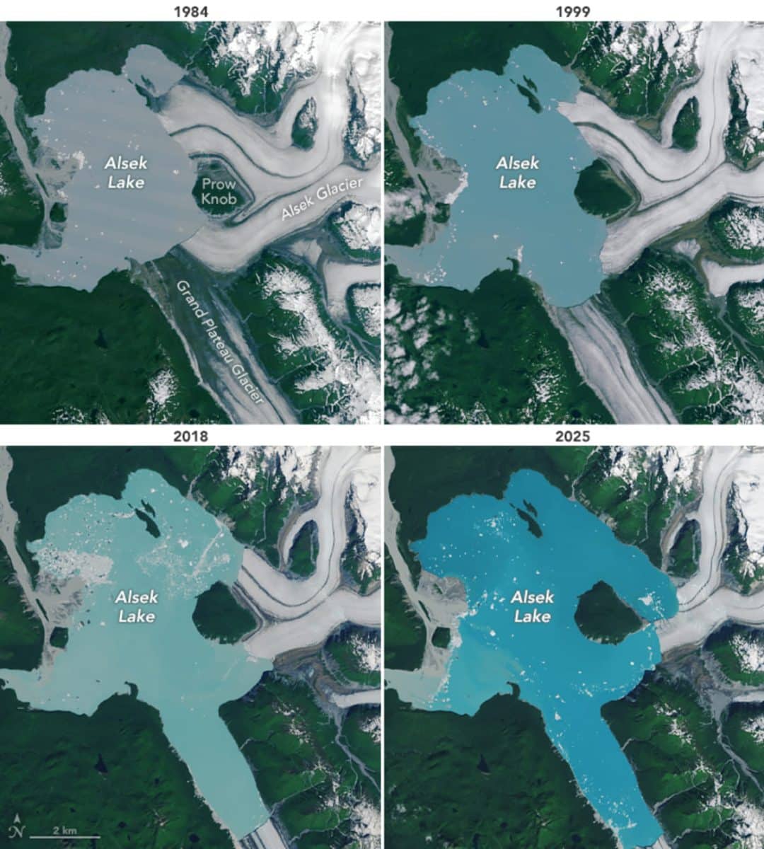 Спутники зафиксировали появление нового острова на Аляске / © NASA Earth Observatory