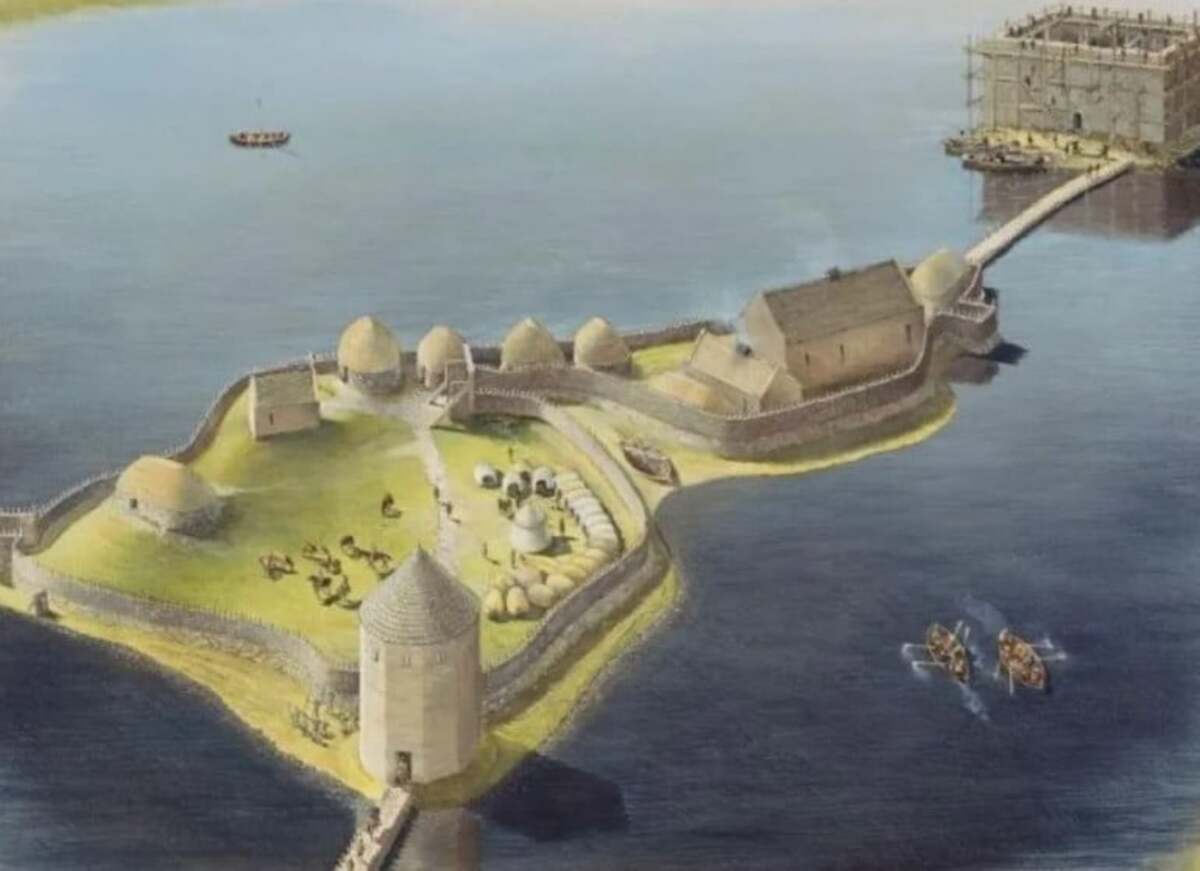 Иллюстрация обнаруженного в Финлаггане замка / © David Simon, Dr David Caldwell, University of St Andrews