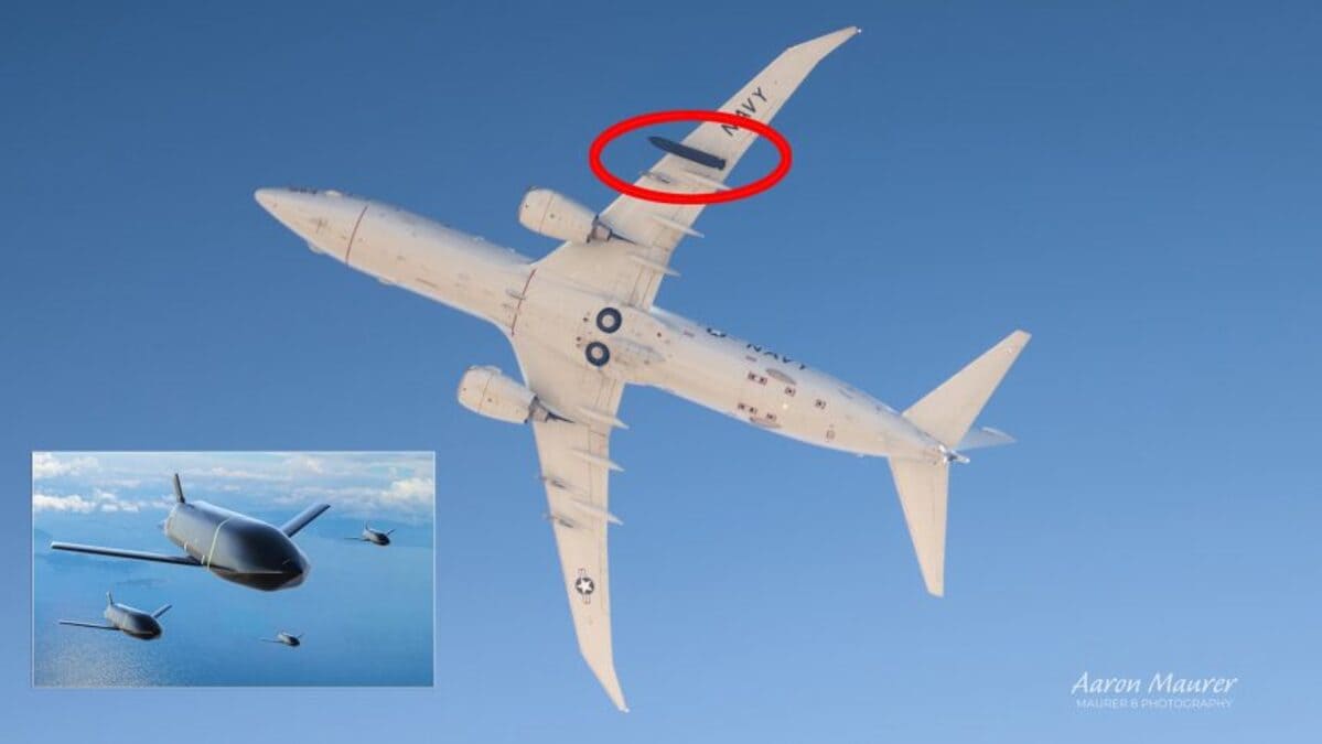Самолет P-8 Poseidon с ракетой LRASM пустыней Мохаве / © Aaron Maurer / Lockheed Martin