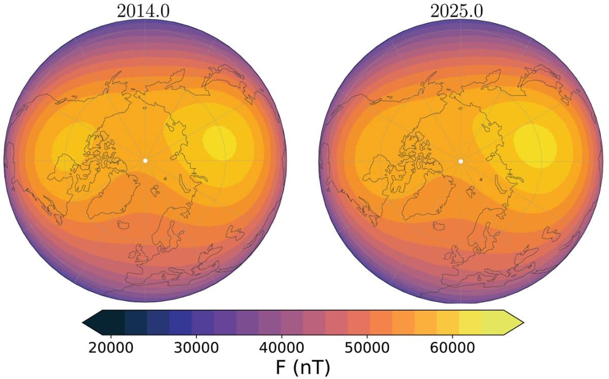 Магнитное поле Земли / © Physics of the Earth and Planetary Interiors