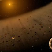 Молодая звездная система в представлении художника