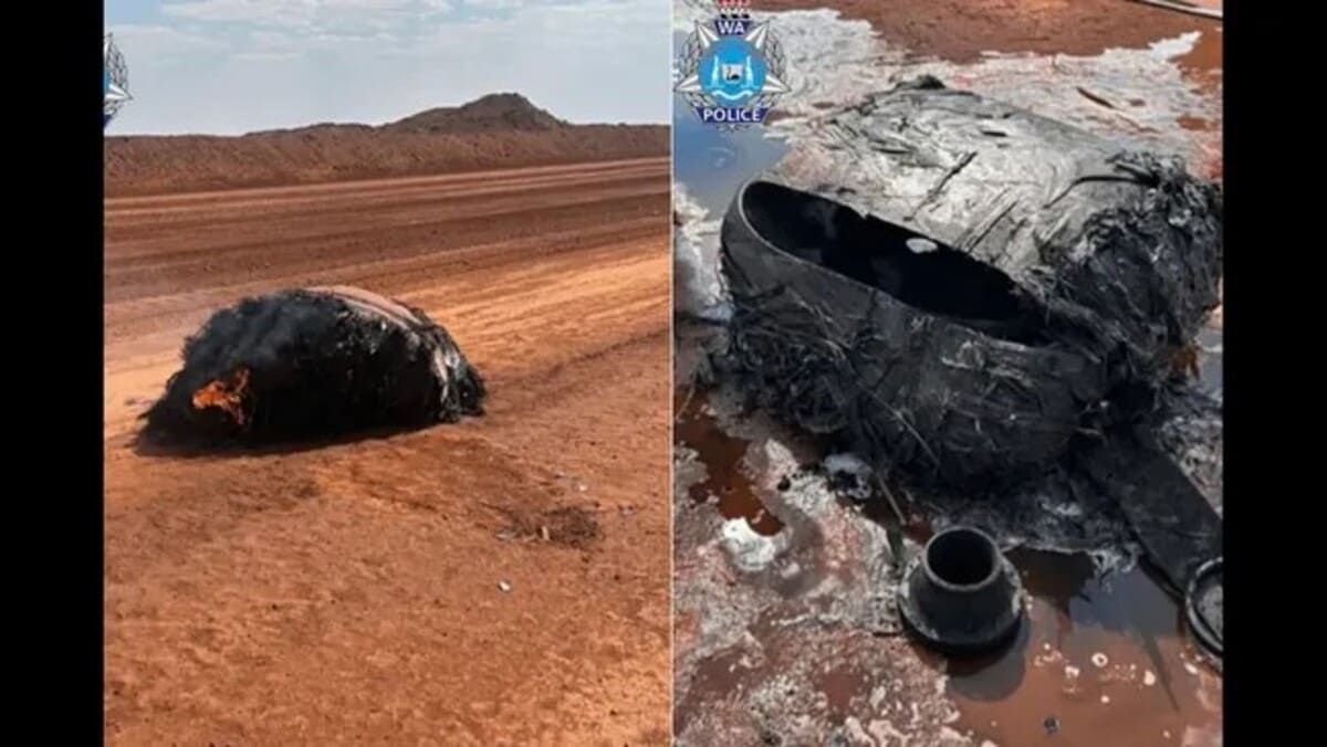 В австралийской пустыне нашли обломки, предположительно принадлежащие китайской ракете / © Western Australia Police Force