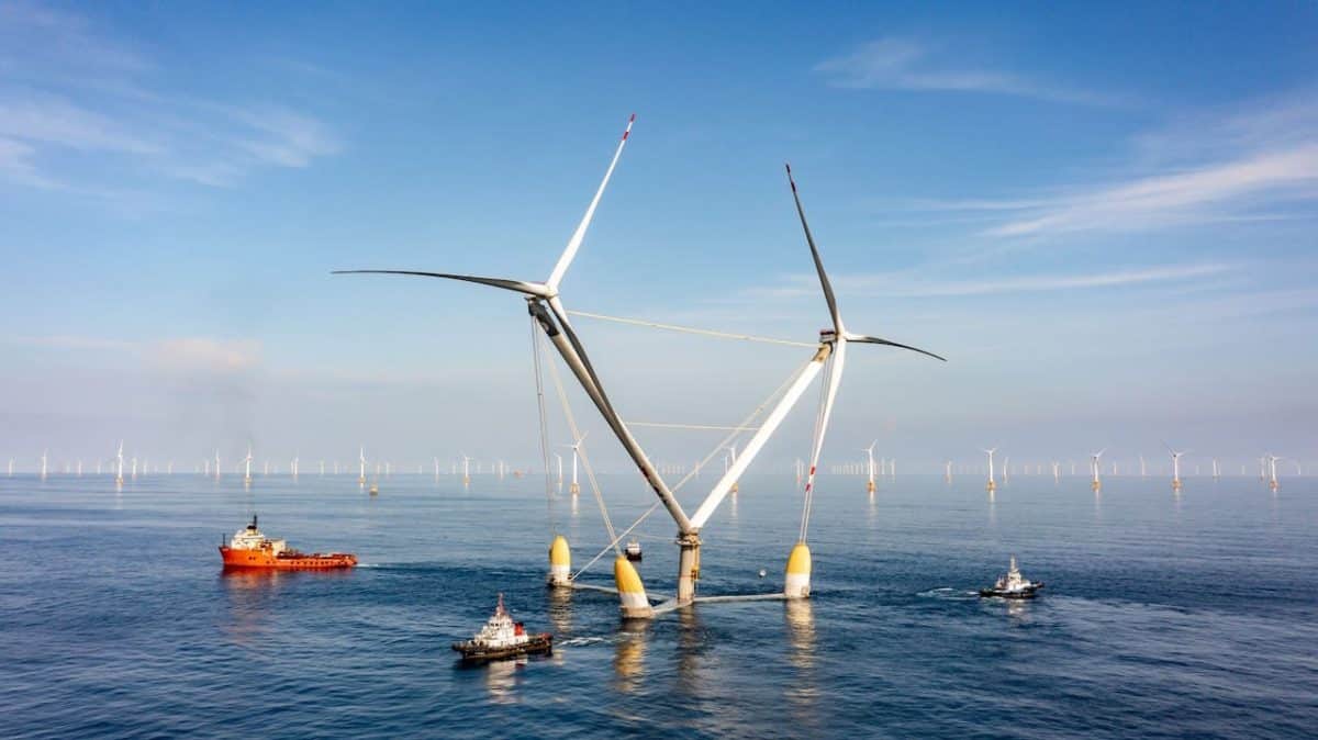 Плавучая двухроторная ветротурбина / © Mingyang Smart Energy