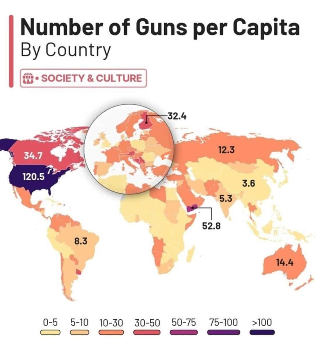 Мировой арсенал: в каких странах сконцентрировано гражданское оружие / © Small Arms Survey