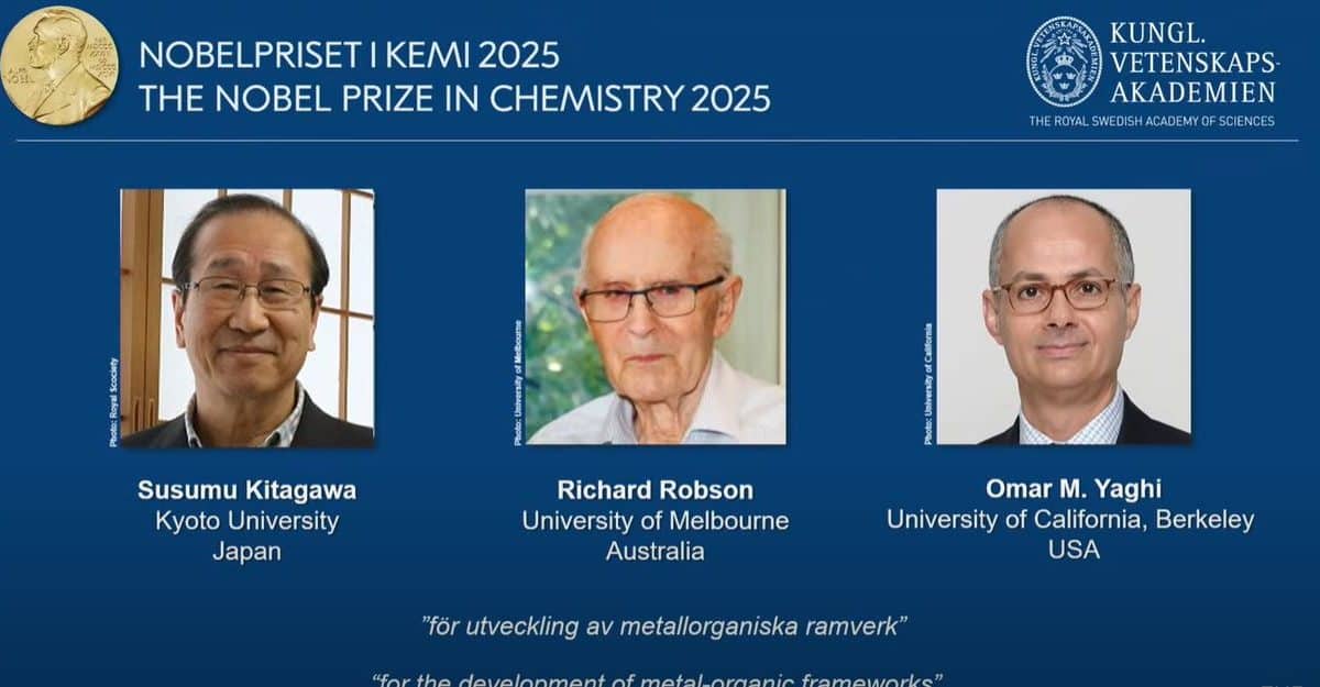 Нобелевскую премию по химии в 2025 году присудили за разработку металлоорганических каркасов