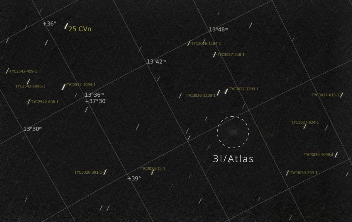 Комета 3I/ATLAS / © NASA / JPL-Caltech / ASU 