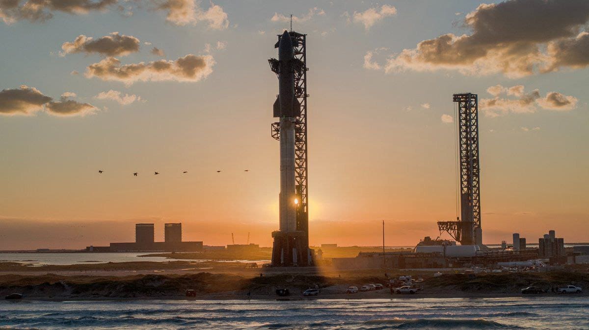 Транспортная система Starship на стартовой площадке в Техасе / © SpaceX