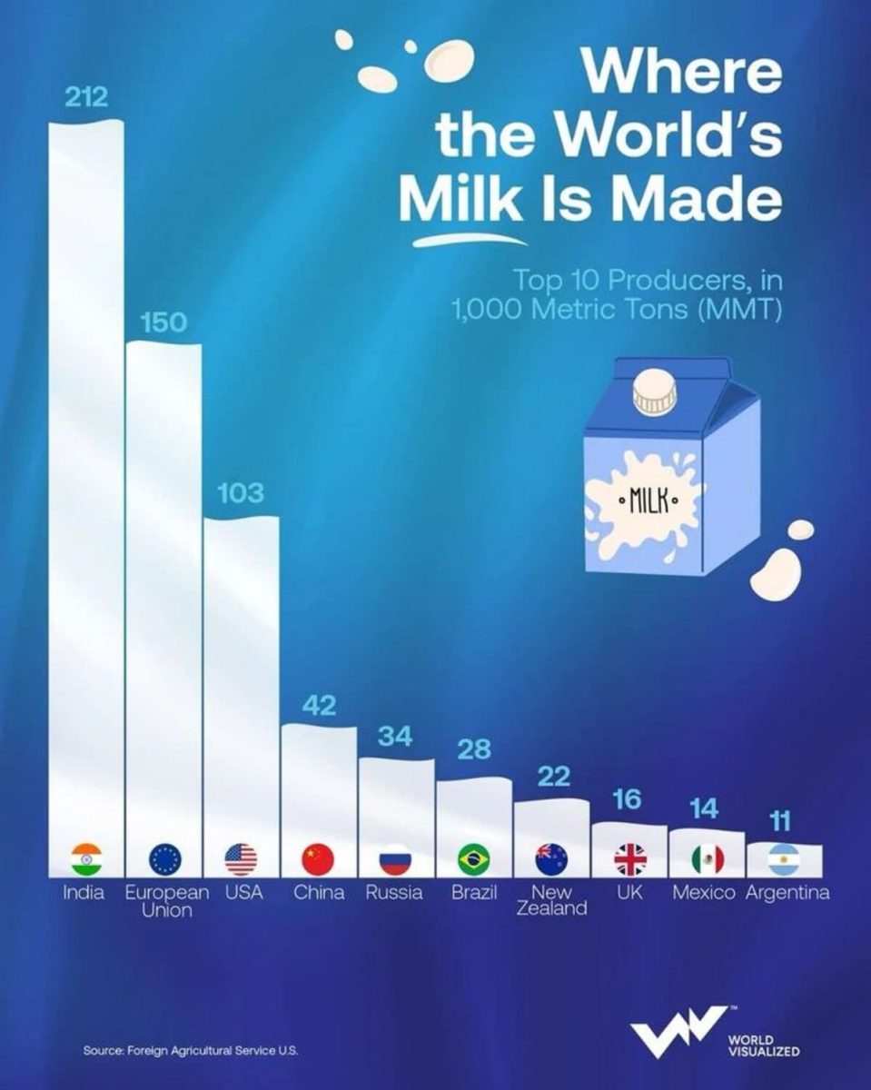 Крупнейшие страны-производители молока в мире / © World Visualized