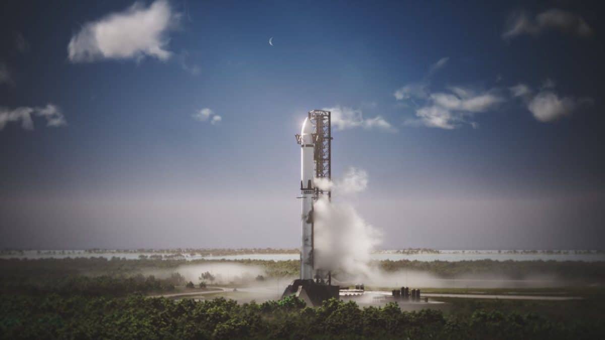 Новый рендер Starship HLS / © SpaceX