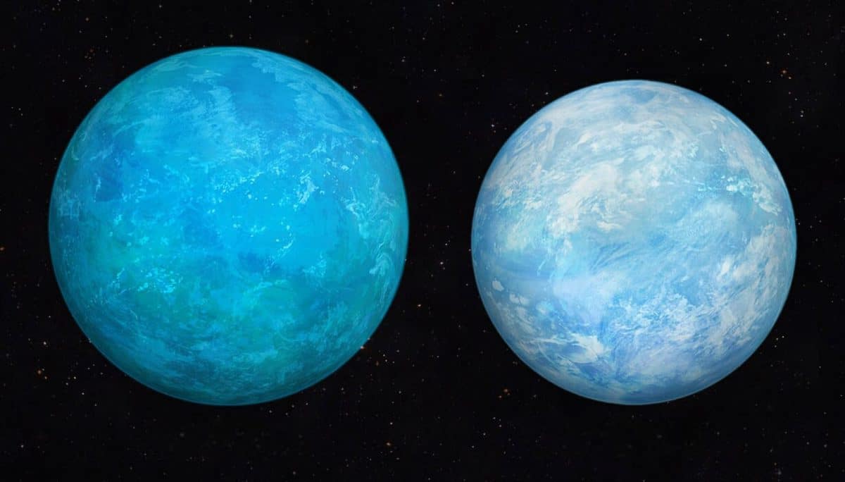 Экзопланеты TOI-270 с и TOI-270 d в представлении художника