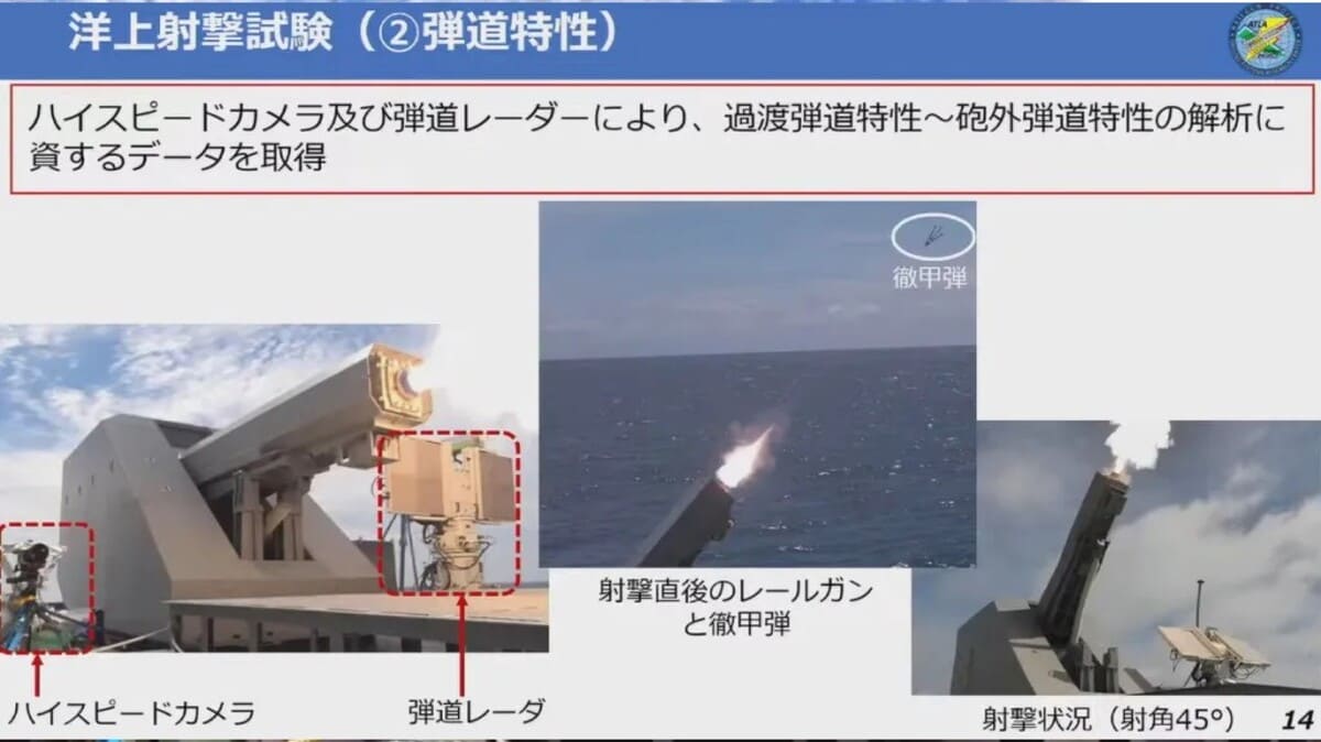 Японский рельсотрон, установленный на палубе корабля JS Asuka / © ATLA