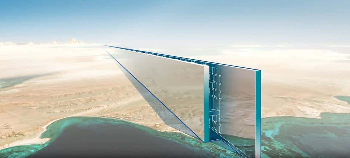 Рендер горизонтального небоскреба «Зеркальная линия» (The Line) / © NEOM