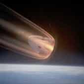 Crew Dragon при спуске с орбиты в представлении художника / ©SpaceX / Автор: Milonia Larcius