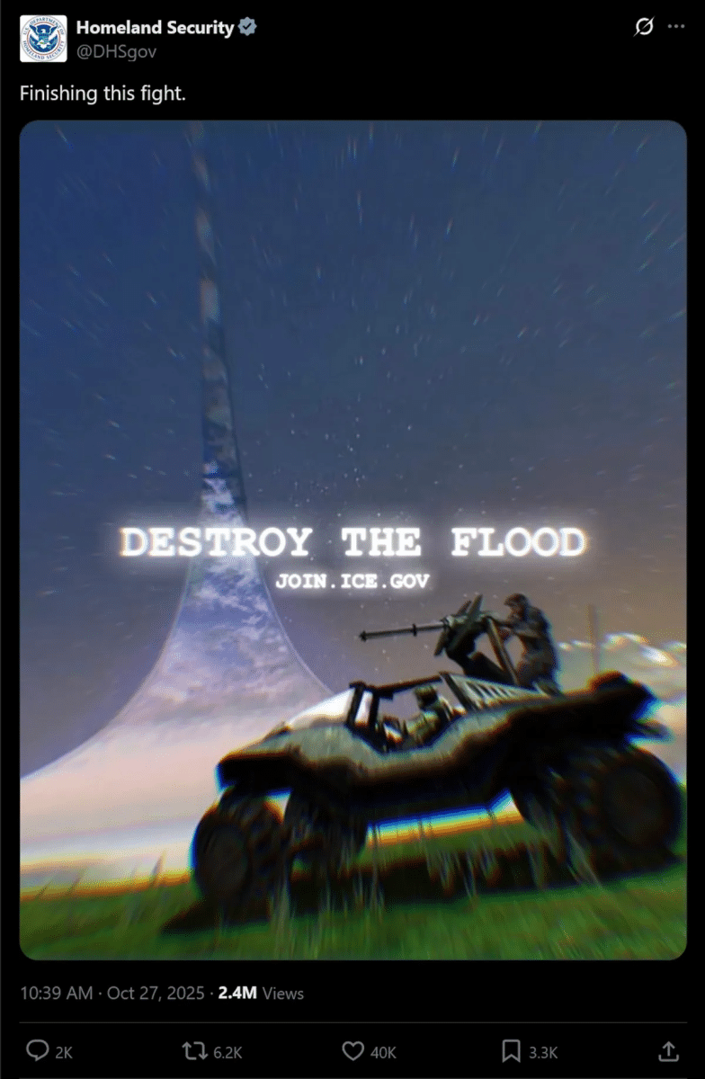 Пост Департамент внутренней безопасности США / © Homeland Security Twitter, соцсеть X