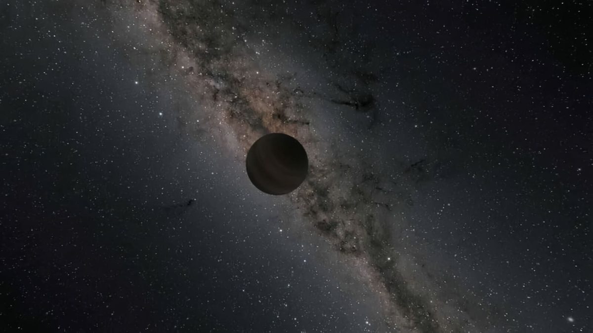 Свободноплавающая планета в представлении художника