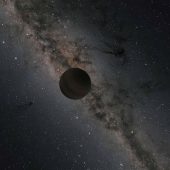 Свободноплавающая планета в представлении художника