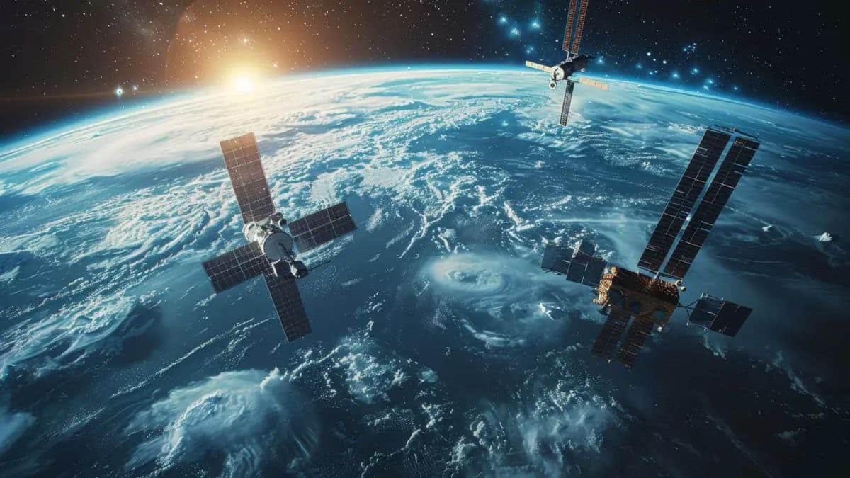 Художественное изображение спутников на орбите / © Getty Images