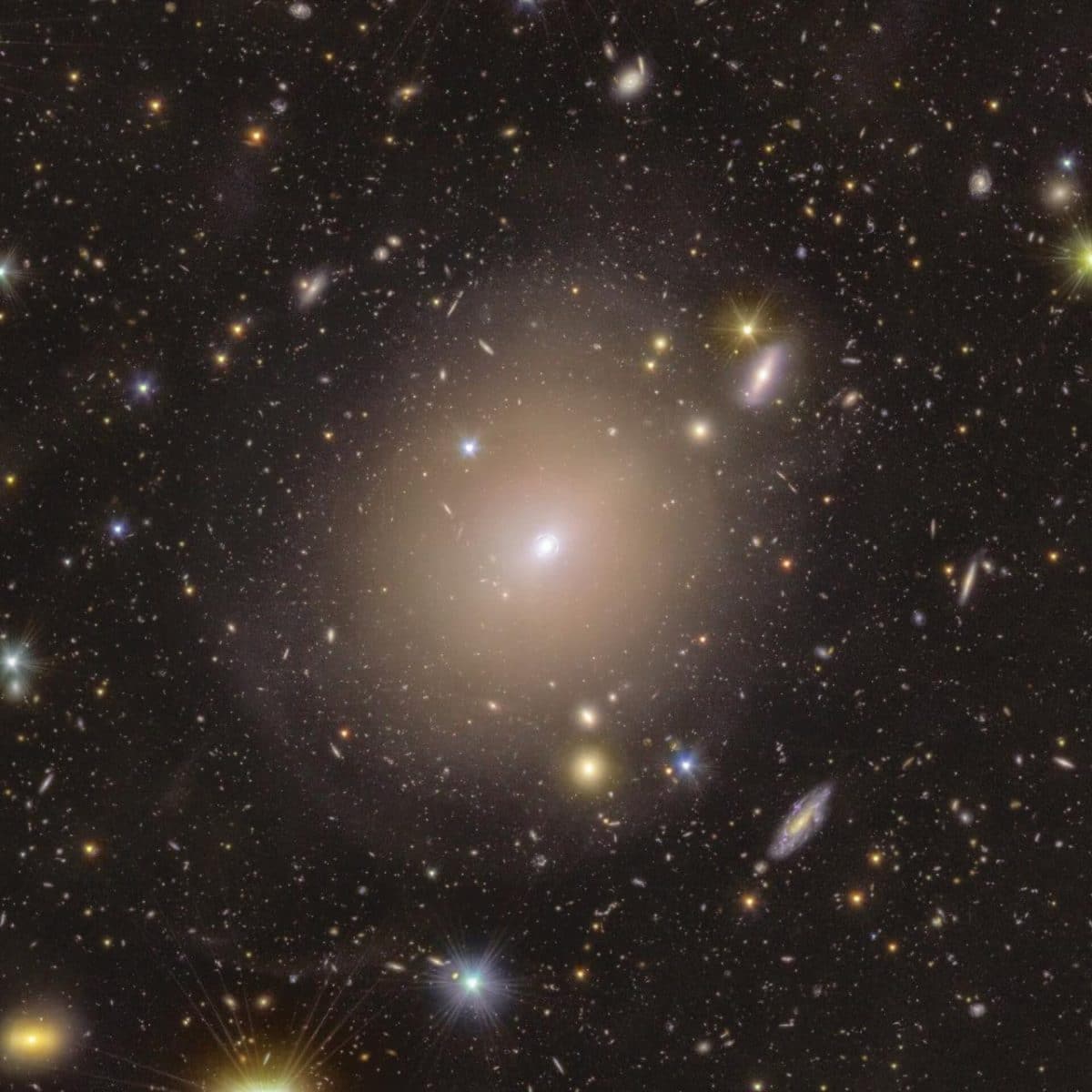 Эллиптическая галактика NGC 6505 с кольцом Эйнштейна, снимок получен телескопом «Евклид» / © ESA