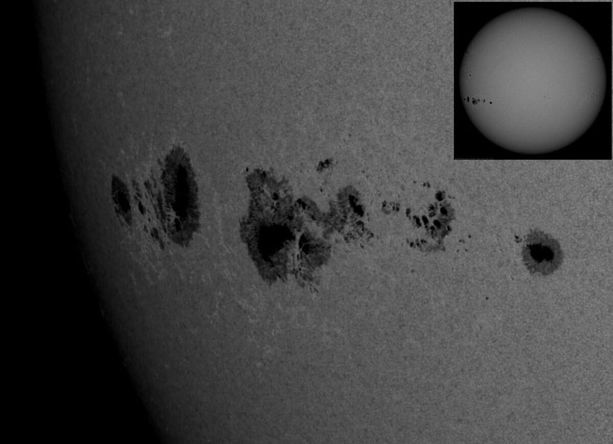 Комплекс пятен на Солнце / © Telegram-канал лаборатории солнечной астрономии ИКИ РАН