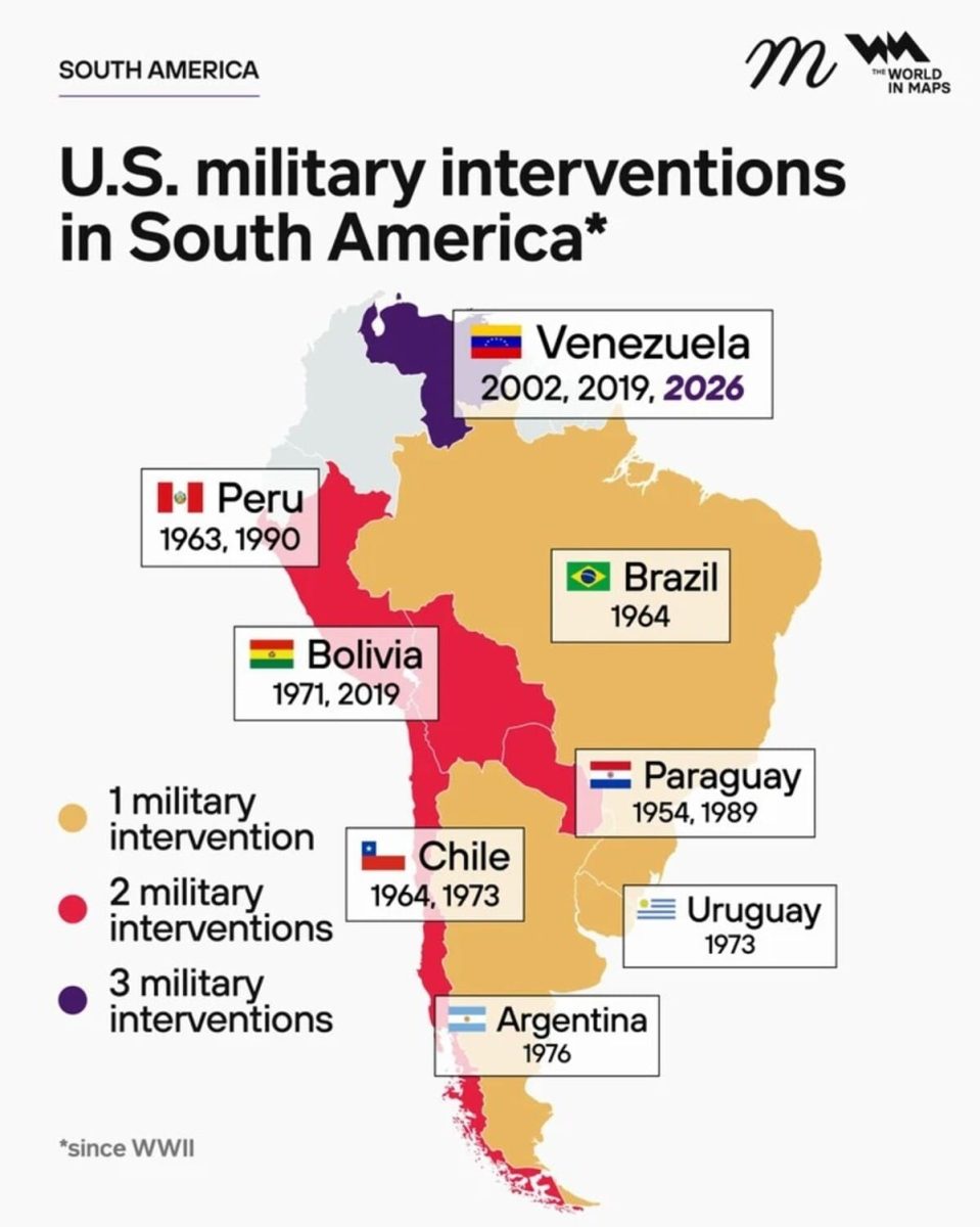 Вмешательства США в Южную Америку / © World in Maps