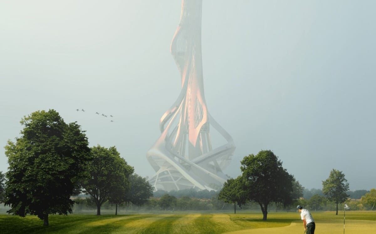 Рендер двухкилометровой башни Rise Tower / © Saudi Arabia Holding Co.