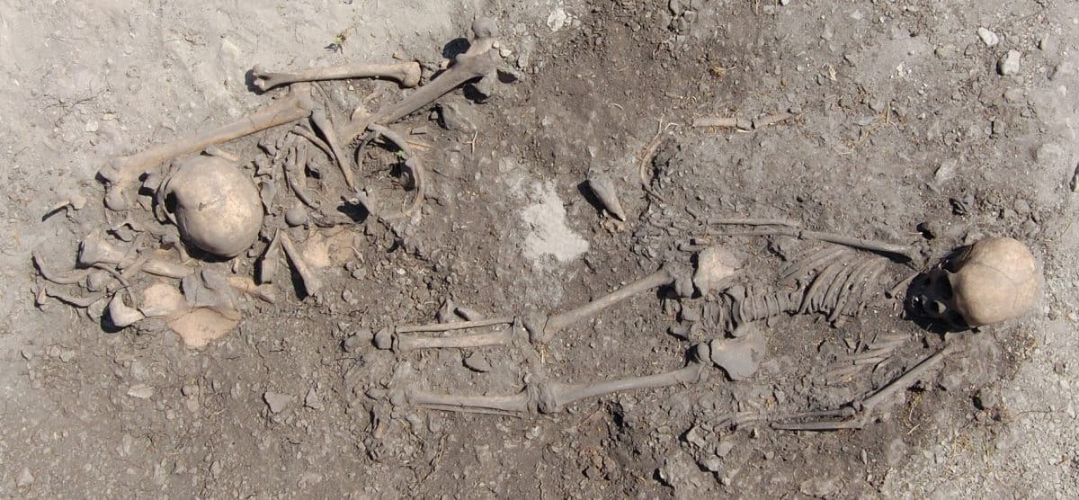 Останки девочки и ее дальней родственницы, захороненные в одной яме