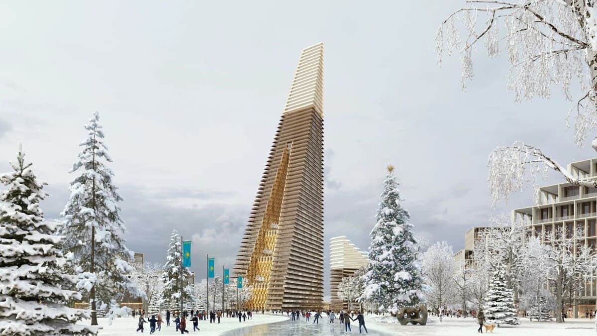 Рендер Alatau Iconic Complex and Gateway District / © SOM