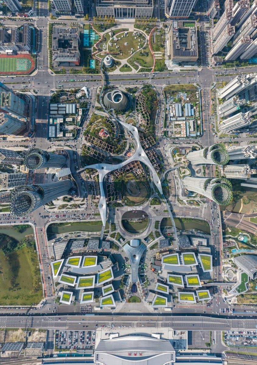 Проект нового района в городе Ибин на юге Китая / © Pelli Clarke & Partners