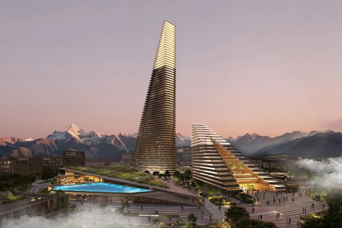 Рендер Alatau Iconic Complex and Gateway District / © SOM