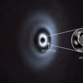 Снимок второй планеты в протопланетном диске у молодой звезды WISPIT 2. Снимок сделан телескопом VLT