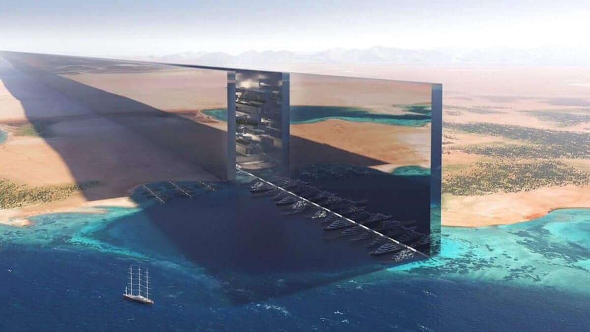 Рендер горизонтального небоскреба «Зеркальная линия» (The Line) / © NEOM