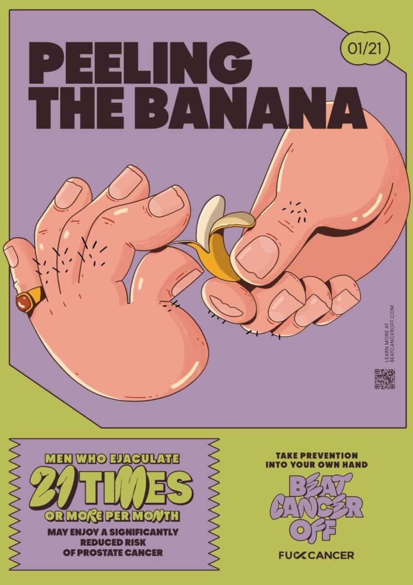 Некоммерческая организация FCancer в шуточной форме призвала мужчин чаще эякулировать для борьбы с раком / © Beat Cancer Off